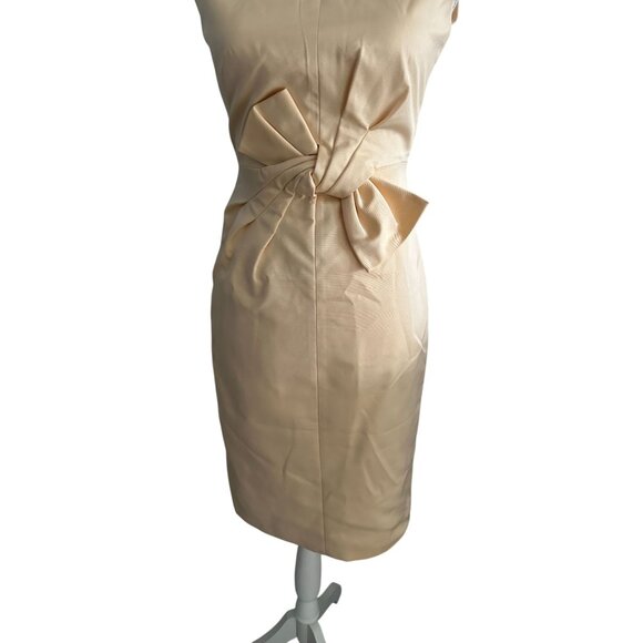 PAULE KA Womens Cream Bow Silk Dress Size 36 - Picture 4 of 8